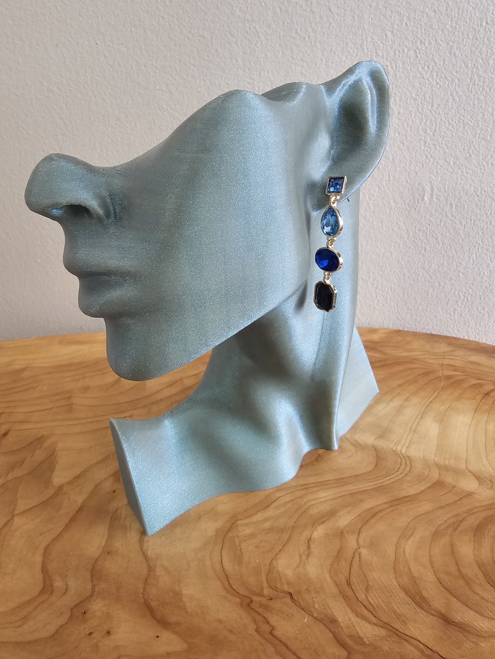 Blue Ombre Drop Earrings - Picture 2 of 5